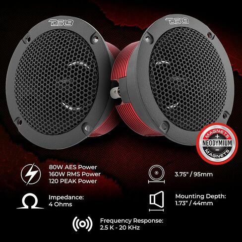 DS18 Sonic Power Duo Bundle - 2X 6.5 Hybrid Loudspeakers Built in Driver with 2X Super Bullet Tweeters - Precision and Power Unleashed in Car Audio Stereo Systems in Saudi Arabia