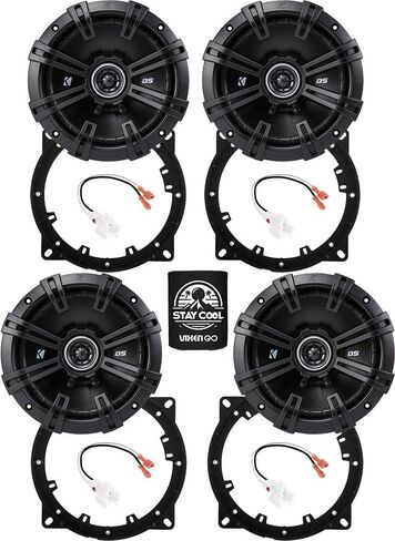 KICKER Speakers 6.75 inch for Hyundai Sonata 2011-2017 Upgrade Kit - 4 Pack of DS Series with Adapters and Harness, Coaxial 6 3/4 Car Audio Front and Rear Door Speaker DSC6704, 43DSC6704 in Saudi Arabia