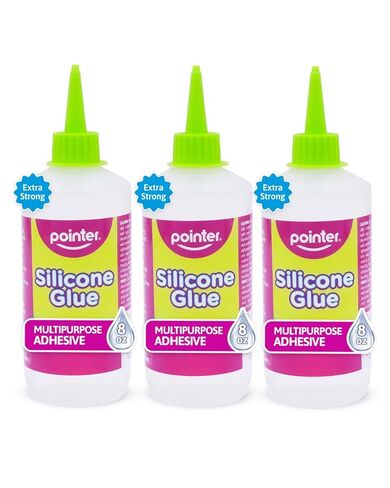 Pointer Silicone Glue Crystal Clear Multipurpose Adhesive for Craft, Art DIY Home Projects Wood Ceramic Plastic Flexible Transparent Household Precise Application Clear Finish Waterproof Seal - 100mL in Saudi Arabia
