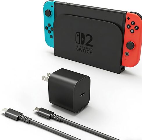 60W Switch 2 AC Adapter for Nintendo Switch/OLED/Lite/Console/HDMI/Steam Deck 2/4K TV Mode HAC-002 for ASUS ROG Ally for iPhone 17 pm Games & Accessories PD Fast Charger with 6.6FT(2M) Cable in Saudi Arabia