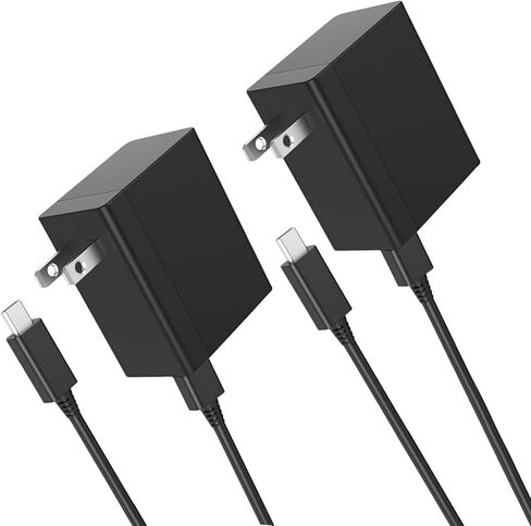 شاحن لجهاز نينتندو سويتش، كتلة شحن سريع للحائط USB-C مع كابل بطول 6 أقدام، محول شاحن حائط وسفر للمحول، سطح البخار، ROG Ally (عبوة من قطعتين) in Kuwait