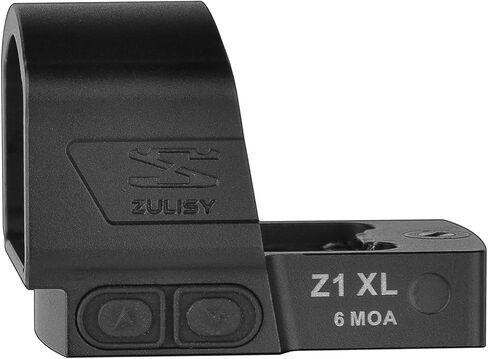 Zulisy Z1 XL 6 MOA Micro Open Red Dot Sight، متوافق مع RMSc 507k Footprint Mount Pistol Mount، 1x25mm عدسة كبيرة خفيفة الوزن بصريات تكتيكية عاكسة للضوء، اهتز للاستيقاظ، بطارية جانبية، 1 نقرة 1 MOA in Kuwait