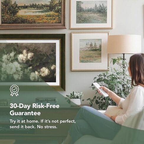 Lisbon Green Handmade TV Frame – Compatible ONLY with Samsung The Frame (Fits 2021-2025 Frame TV, 85'') in Saudi Arabia
