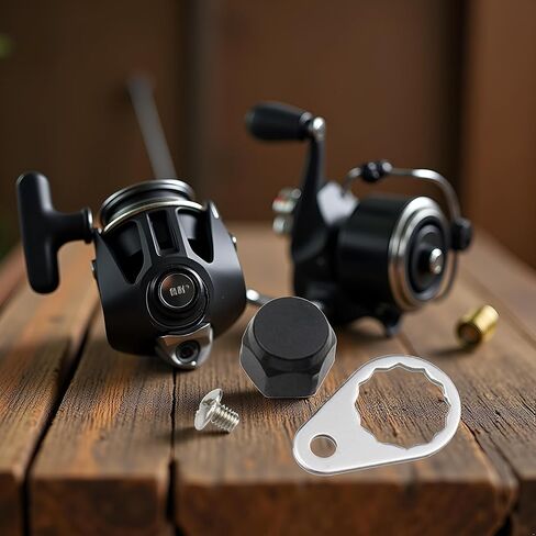 M7 Fishing Reel Screws Nut Caps, Metal Fishing Reel Handle Screw Cap Crank Nuts and Locking Plate Replacement for Left and Right Hand Plate DIY Fishing Accessory, Fishing Reel Replacement Parts in Saudi Arabia