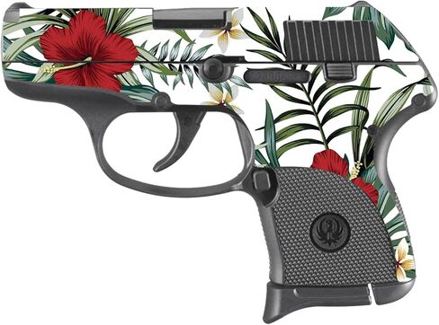 MightySkins Skin Compatible with Ruger LCP 380 - Tropical Hibiscus | Protective, Durable, and Unique Vinyl Decal wrap Cover | Easy to Apply and Change Styles | Made in the USA in Saudi Arabia
