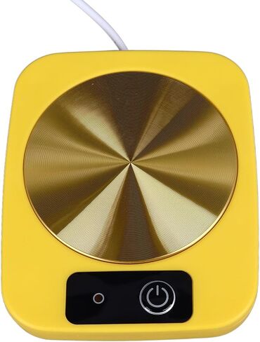 Alomejor Alomejor USB Powered Coffee Warmer Smart Temperature Control Mug Warmer Constant 131℉ Portable Cup Energy Saving Suitable for Home Office Travel White 1 X Coffee (Yellow) (Yellow) in Saudi Arabia