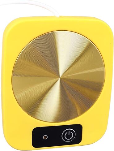 Alomejor Alomejor USB Powered Coffee Warmer Smart Temperature Control Mug Warmer Constant 131℉ Portable Cup Energy Saving Suitable for Home Office Travel White 1 X Coffee (Yellow) (Yellow) in Saudi Arabia