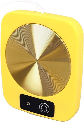 Alomejor Alomejor USB Powered Coffee Warmer Smart Temperature Control Mug Warmer Constant 131℉ Portable Cup Energy Saving Suitable for Home Office Travel White 1 X Coffee (Yellow) (Yellow) in Saudi Arabia