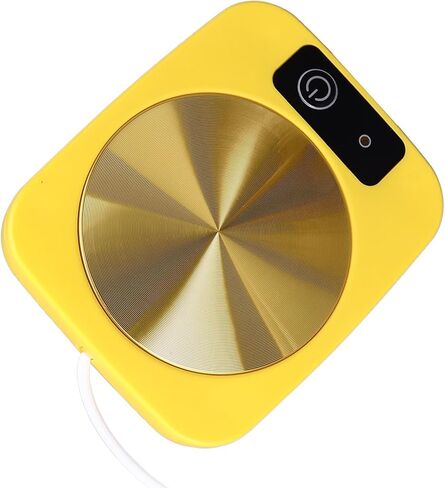 Alomejor Alomejor USB Powered Coffee Warmer Smart Temperature Control Mug Warmer Constant 131℉ Portable Cup Energy Saving Suitable for Home Office Travel White 1 X Coffee (Yellow) (Yellow) in Saudi Arabia