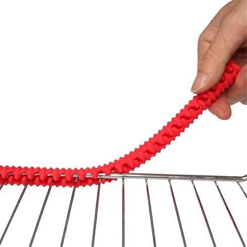 Extra Long Oven Rack Shields - 2 Pack Heat Resistant Silicone Oven Rack Cover 14 inches Long Oven Rack Edge Protector, Protect Against Burns and Scars,Prevents Hand and Arm Burns (Black) in Saudi Arabia