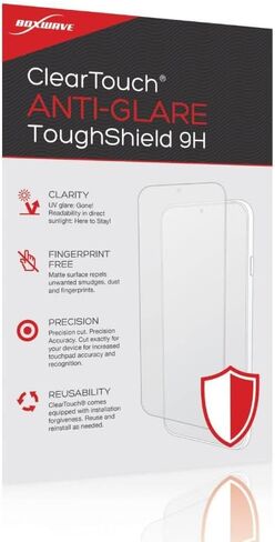 واقي شاشة BoxWave متوافق مع شاشة UpSwitch Orion Nintendo Switch - ClearTouch مضاد للوهج ToughShield 9H (عبوتان)، واقي شاشة مرن متين مضاد للوهج 9H in Saudi Arabia