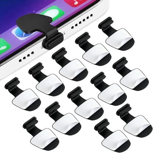 12-Pack USB Type-C Silicone Dust Plugs – Anti-Loss Port Covers with Detachable Adhesive for Smartphones, Tablets & USB-C Devices in Saudi Arabia