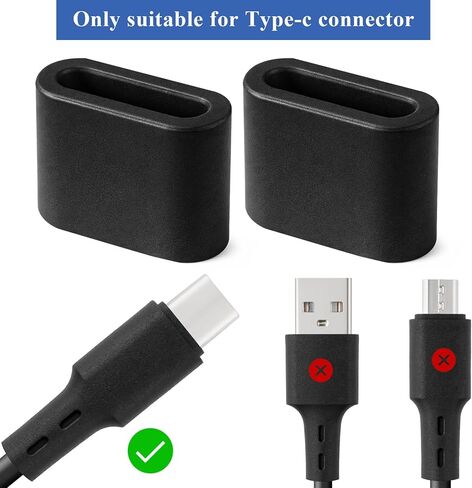 40 قطعة من قابس الغبار USB C، أغطية سوداء مضادة للغبار من النوع C، واقيات غطاء منفذ الشحن لأي منفذ ذكر من النوع C، أغطية USBA من السيليكون للهاتف الخلوي in Kuwait
