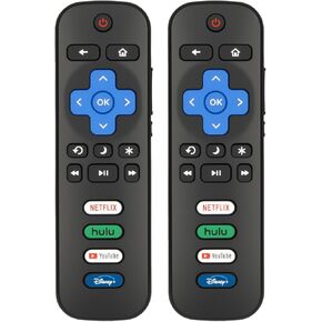 (Pack of 2) Replacement Remote Control for Roku TV, Compatible with TCL Roku/Onn Roku/Hisense Roku Smart TVs.1-Year Warranty in Saudi Arabia
