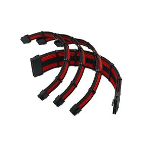 طقم كابل تمديد Bend PSU 1x24Pin، 1xCPU/AT 8Pin(4+4P)، 2xGPU 8(6+2) Pin PCIE منحنى داخلي 180 درجة 20 سم 30 سم (20 سم، أبيض أزرق مائي) in Kuwait