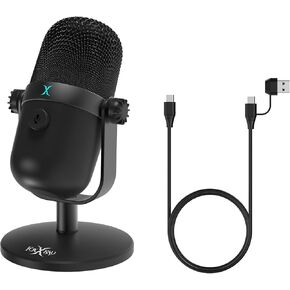 FOXXRAY SUM-13 Gaming USB Microphone for Streaming, Podcasting on PC/Laptop/Mobile, Cardioid Pickup Microphone with Noise Cancellation, Mute Button and Adjustable Stand, Plug and Play in Saudi Arabia