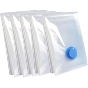 9/5/3PCS Vacuum Storage Bags with Pump Transparent Compressed Space Saving Bag(5pcs L with pump) in Saudi Arabia