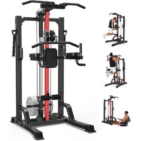 Power Tower Pull Up Bar Free Standing - 13-Level Adjustable Height Dip Station with X-Frame Stability, Multi-Grip Handles, Backrest, Anti-Slip Foot Pads - Home Gym Strength Training Equipment 400LBS in Saudi Arabia