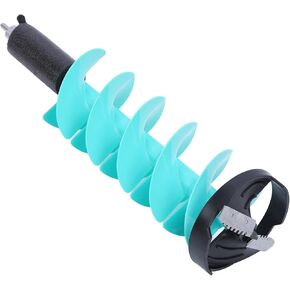 Focket Electric Ice Auger, 8 Inch Diameter 28 Inch Shaft Lightweight Nylon Ice Fishing Drill Auger, Cordless Drill with Centering Point Vane/Wing Adapter for Fishing in Saudi Arabia