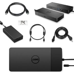 قاعدة إرساء WD19S Dell، قاعدة أداء WD19S، محول طاقة 180 وات + توصيل طاقة 130 وات، دعم شاشة مزدوجة/ثلاثية وشاشات 4K، مع كابل Fkafusion Tech HDMI وDP، جديد - ضمان لمدة 3 سنوات in Kuwait