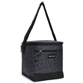 18 Can Square Box Cooler, Black, Insulated Lunch Bag with Shoulder Strap in Saudi Arabia