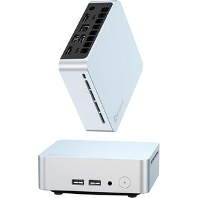 كمبيوتر صغير Getorli AMD Ryzen 5 3550H، 16G DDR4 512G NVMe SSD كمبيوتر صغير، دعم عرض ثلاثي 4K، WiFi 6 & BT 5.3، HDMI مزدوج من النوع C، كمبيوتر مكتبي صغير للمكتب والمنزل والأعمال التجارية والألعاب الخفيفة in Kuwait