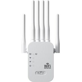 WiFi Repeater Signal Booster, 2026 Best WiFi Extender with Ethernet Port, WiFi Booster Dual Band 5GHz/2.4GHz, Up to 12800 Sq.ft and 60 Devices, Stable Internet Performance Q/X (White) in Saudi Arabia