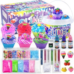 Elover Ice Cream Slime Kit for Girls and Boys Fluffy DIY Slime Toys Gifts Make Ice Cream Slimes in Kuwait