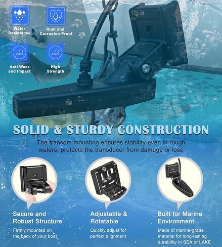 710226-1 XNT 9 DI T Transom Mount Transducer with Dual Beam Sonar and Down Imaging - 200/455 kHz, for Humminbird Transom DualBeam Down Imaging Transducer with Temperature Sensor, 20Ft Cable Length in Saudi Arabia