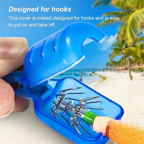10PCS EVA Fishing Hook Cover, Squid Jig Hook Fishing Tackle Boxes Tools Protector for All Kinds of Hooks (S) in Saudi Arabia