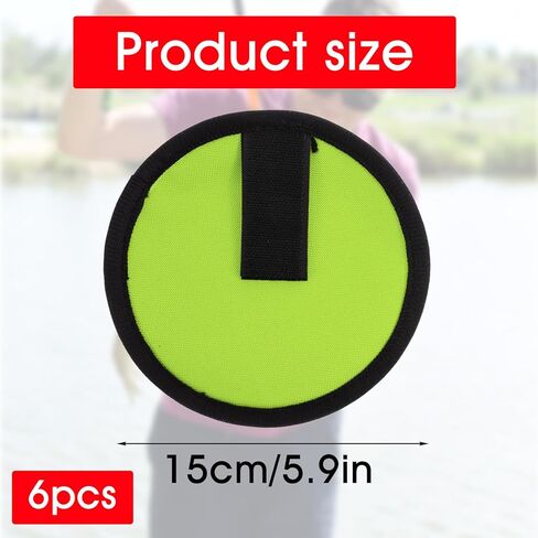 Larrel 6 Pack Fishing Lure Wraps Fishing Rod Sleeves Lure Cover Fish Hook Covers Bait Storage Protectors Rod Sleeve Guard, Green in Saudi Arabia
