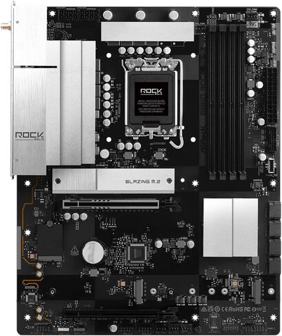 اللوحة الأم ASRock B860 Rock WiFi 7 ATX، تدعم معالجات Intel Core Ultra (السلسلة 2، LGA1851)، DDR5 8666+ (OC)، PCIe 5.0، WiFi 7، 2.5G LAN، Dr.MOS in Saudi Arabia