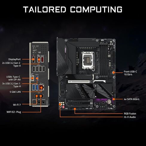 GIGABYTE Z890 AORUS Elite WIFI7 Plus Intel LGA 1851 ATX Motherboard, Support Core Ultra (Series 2), DDR5, 16+1+2 Power Phase, 4X M.2, PCIe 5.0, USB4, WiFi 7, 5GbE, EZ-Latch, D5 Bionic Corsa in Saudi Arabia