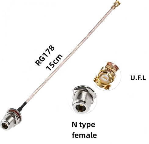 هوائي LoRa/HaLow خارجي بتردد 915 ميجا هرتز مع كابل محوري أنثى من النوع U.FL إلى N - موصل ذكر N متعدد الاتجاهات بقدرة 5 ديسيبل لبوابة إنترنت الأشياء 802.11ah، نقطة اتصال هيليوم، RAK Wireless 902-928 ميجا هرتز in Kuwait