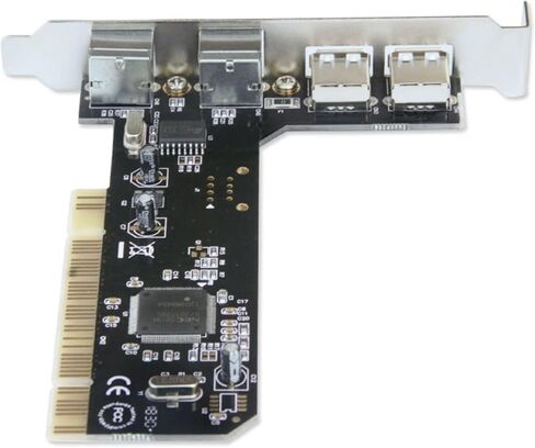 Black PCI to PS/2 USB 2.0 for PC Keyboard Mouse Adapter Card Converter US in Saudi Arabia