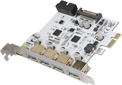 PCIE to USB3.0 Expansion Card 4-Port TYPEC Adapter Expansion Card, with Driver CD in Saudi Arabia