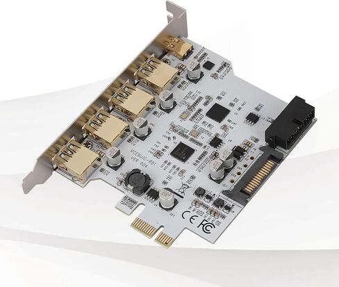 PCIE to USB3.0 Expansion Card 4-Port TYPEC Adapter Expansion Card, with Driver CD in Saudi Arabia