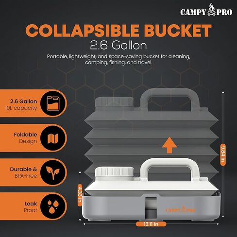 Collapsible Water Container, BPA Free - Water Storage, Camping Water Jug, Portable Water Storage for Outdoor, Gardening, Picnic, RV & Fishing & Emergency Water Storage in Saudi Arabia