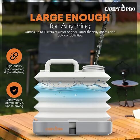 Collapsible Water Container, BPA Free - Water Storage, Camping Water Jug, Portable Water Storage for Outdoor, Gardening, Picnic, RV & Fishing & Emergency Water Storage in Saudi Arabia