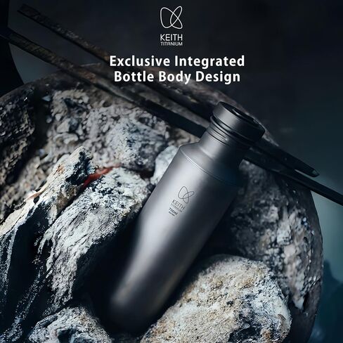 Keith Titanium Water Bottle Lightweight Direct Drinking Wide Mouth Camping Water Bottle Storage Case for Climbing Bikes (18.6oz-Ti3031) in Saudi Arabia