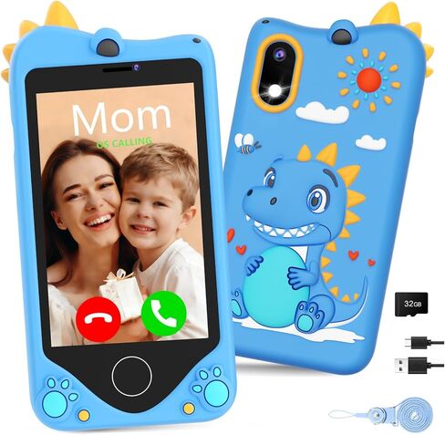 PROGRACE Kids Smart Phone - Talk & Text, Safest Cell Phone for Kids & Teens - Educational Learning Toys, 4.2" Touchscreen, Dual Camera, Games, Christmas Birthday Gifts for Boys Girls Ages 5-14, Pink in Saudi Arabia