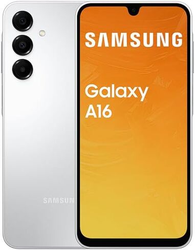 SAMSUNG Galaxy A16 4G ثنائي الشريحة (128 جيجابايت، 2025) 6.7 بوصة 90 هرتز AMOLED، مقاوم للماء، 8 النواة، كاميرا 50 ميجابكسل (الطراز الدولي غير المقفل من المصنع لـ GSM، عالمي) A165M/DS (رمادي) (متجدد) in Kuwait