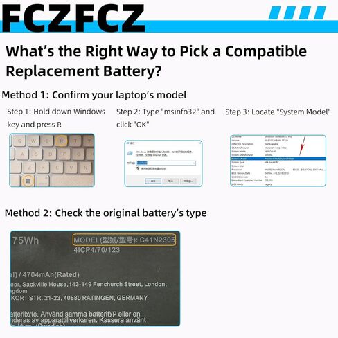 C41N2305 Battery 75Wh 4845mAh Replacement for ASUS Vivobook Pro 15 OLED N6506 N6506MJ N6506MU N6506MV N6506CU Series 0B200-04490000 15.48V 4-Cell in Saudi Arabia