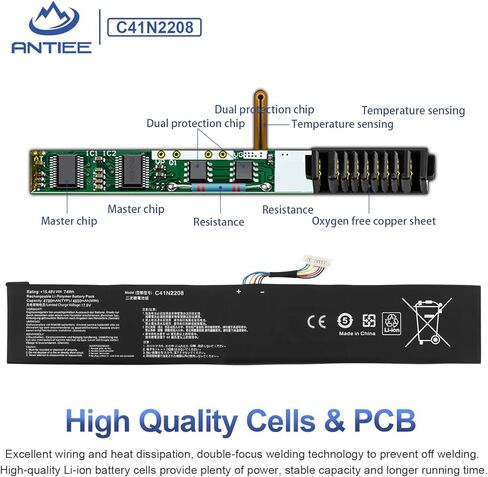 استبدال بطارية ANTIEE C41N2208 لجهاز ASUS ROG Ally RC71L(2023)، ROG Ally Z1E Z1 NR2301L سلسلة الألعاب المحمولة RC71L-NH002W RC71L-NH019W RC71L-NH001W RC71L-NH005W RC71L-NH012W RC71L-NH008W 74 واط ساعة in Saudi Arabia