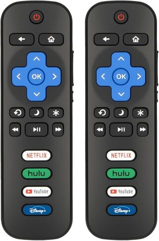 (Pack of 2) Replacement Remote Control for Roku TV, Compatible with TCL Roku/Onn Roku/Hisense Roku Smart TVs.1-Year Warranty in Saudi Arabia