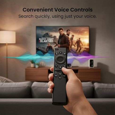 Replacement for Samsung Smart TV Remote, with Voice Control, Compatible with Samsung TV QLED/OLED/The Frame/Crystal UHD Series, Simple Setup, 1-Year Warranty in Saudi Arabia