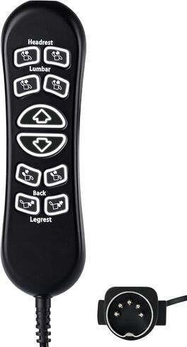 10 Button 5 Pin Lift Chair Remote Fit for Pride Standard & Early Version Vivalift 2 Lift Chair, Select Flexsteel Recliners & Ashley Furniture, CTL1707190 Flexsteel Recliner Parts 2-Year Replacement in Saudi Arabia