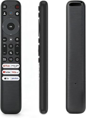 جهاز التحكم عن بعد RC813 متوافق مع أجهزة التلفاز الذكية TCL Google TV LED QLED 4K UHD البديلة لسلسلة S4 S5 Q6 QM7، نطاق 40 قدمًا، تصميم زر كبير لاختصار Netflix in Kuwait
