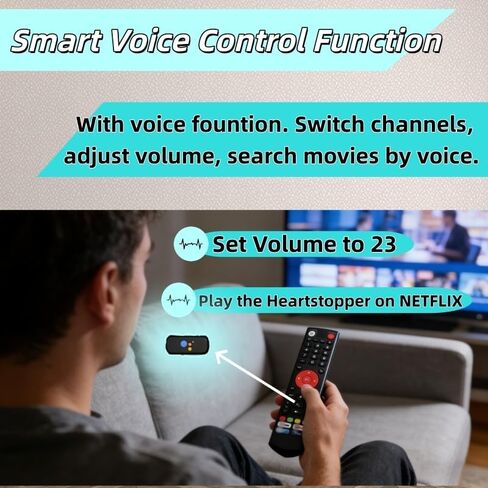 بديل جهاز التحكم عن بعد الصوتي V3 Plus/Pro الجديد للتحكم عن بعد الصوتي عبر البلوتوث لموديلات vSeeBox V3 Plus/Pro - جهاز تحكم عن بعد بلوتوث قابل للبرمجة متوافق مع صندوق التلفزيون vSeeBox in Kuwait