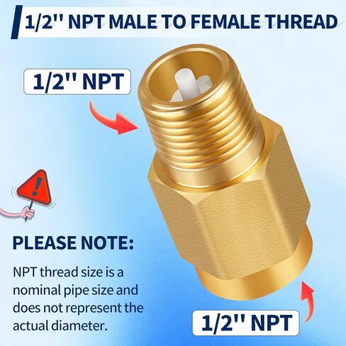 RV Water Heater Backflow Preventer, 1/2" NPT Double Male Thread Hot Water Heater Check Valve, Lead-Free Brass Plumbing Backflow Check Valve for RV, Camper, Motorhome, Trailer in Saudi Arabia
